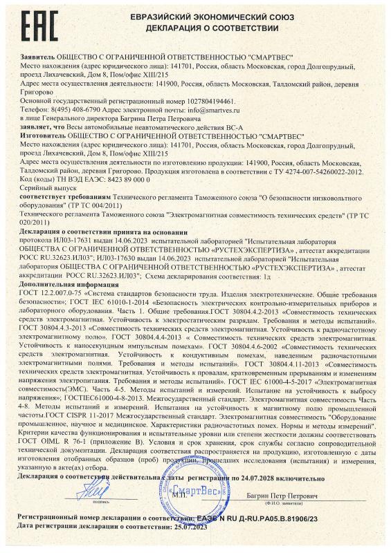 Декларация соответствия (2025)