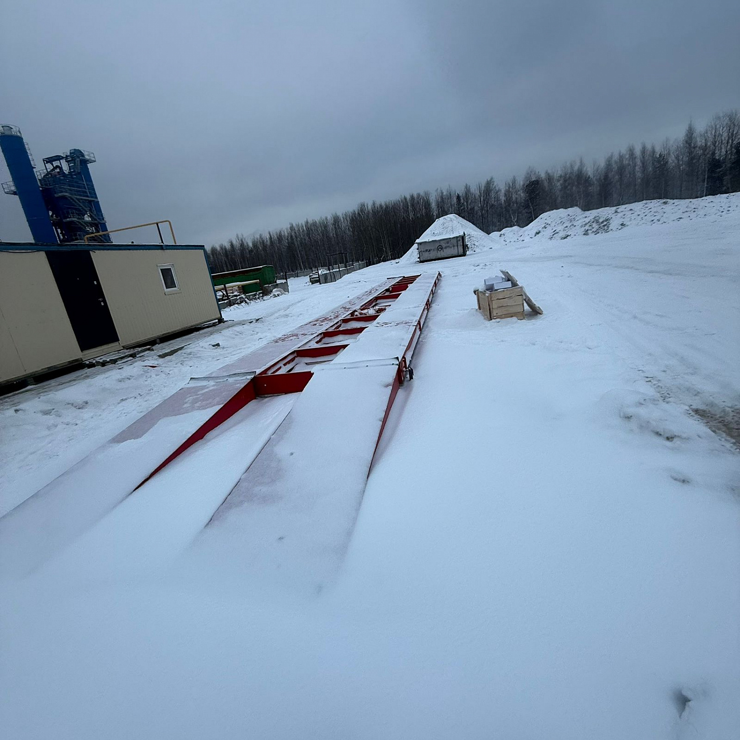 Шеф-монтаж автомобильных весов ВС-А 100 тонн 18 метров для  ООО «МегаСтрой»